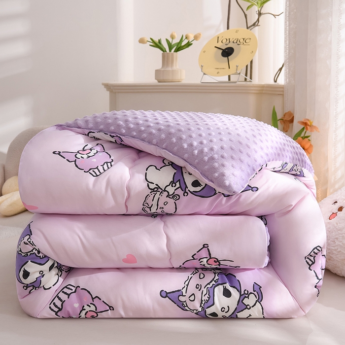 艾兜坊 2025新款三丽鸥水洗棉3D豆豆被 被子被芯 樱桃库洛米