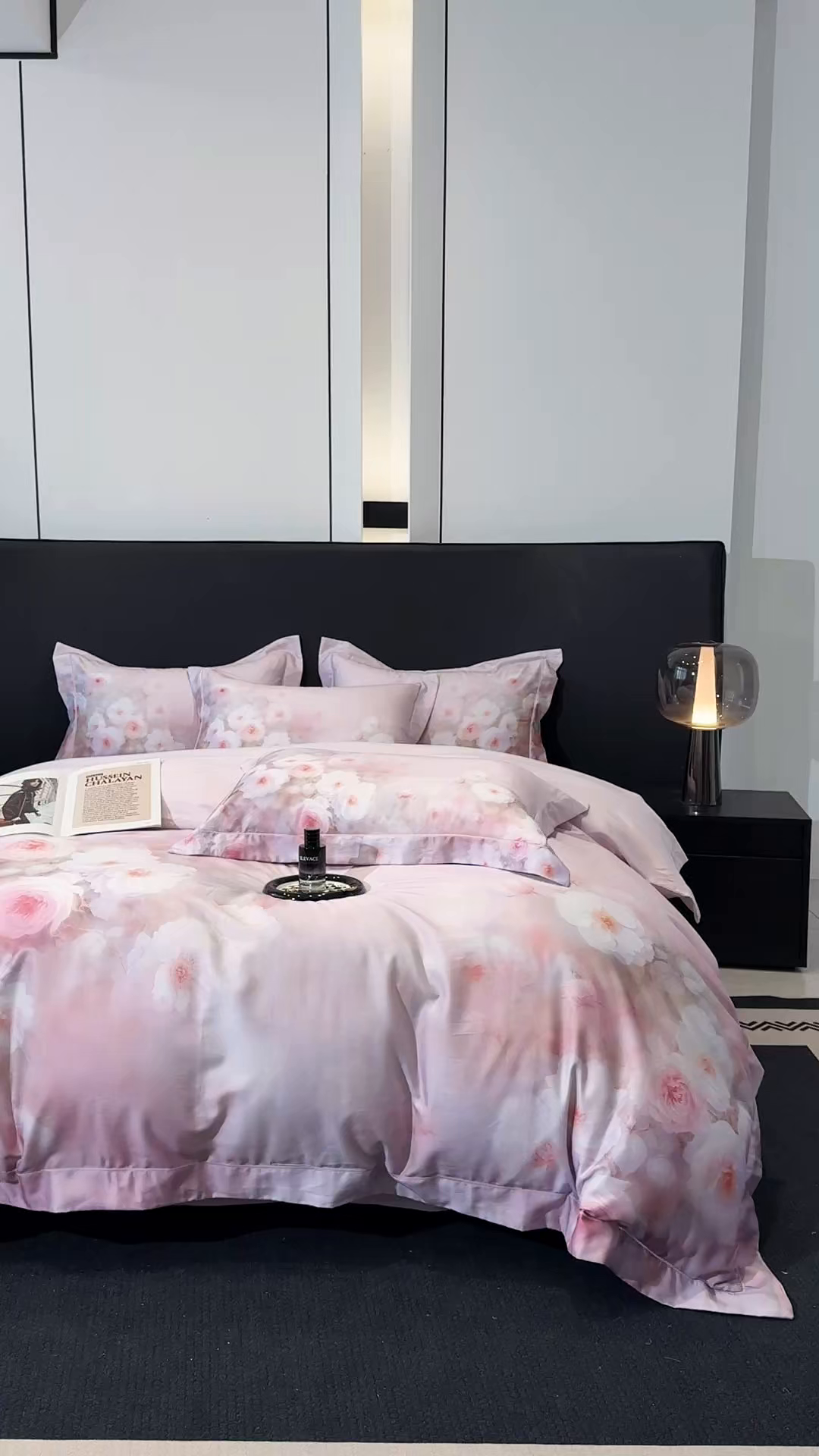 91家纺网 家纺一手货源 找家纺 舒慕家纺 2025新款天丝棉磨毛四件套艾阳绒四件套（配送高端包装） 闻香思梦-粉