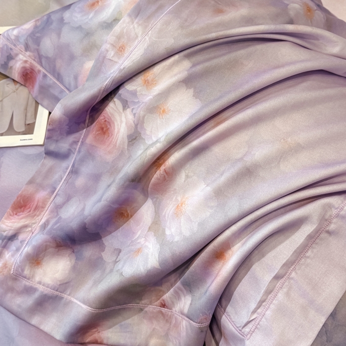 91家纺网 家纺一手货源 找家纺 舒慕家纺 2025新款天丝棉磨毛四件套艾阳绒四件套（配送高端包装） 闻香思梦-紫