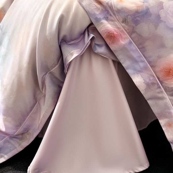 91家纺网 家纺一手货源 找家纺 舒慕家纺 2025新款天丝棉磨毛四件套艾阳绒四件套（配送高端包装） 闻香思梦-紫