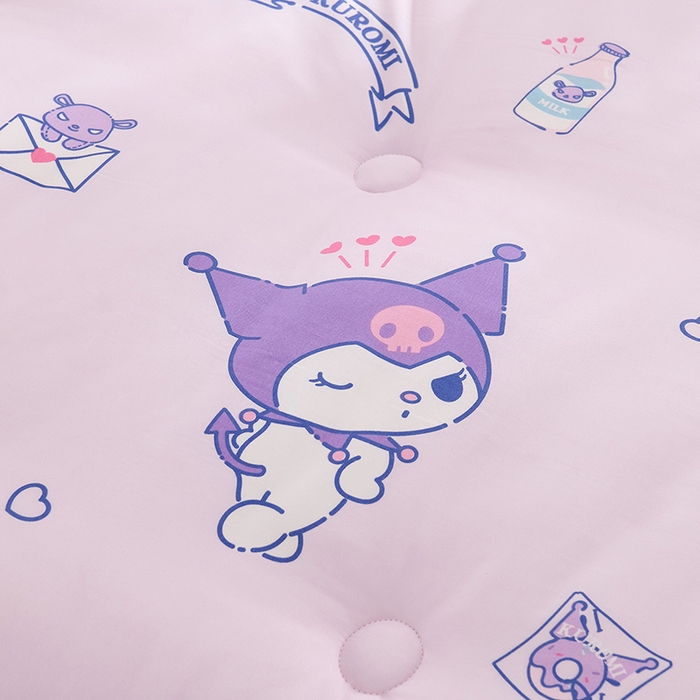 91家纺网 家纺一手货源 找家纺 艾兜坊 2025新款三丽鸥水洗棉3D豆豆被 被子被芯 爱心库洛米