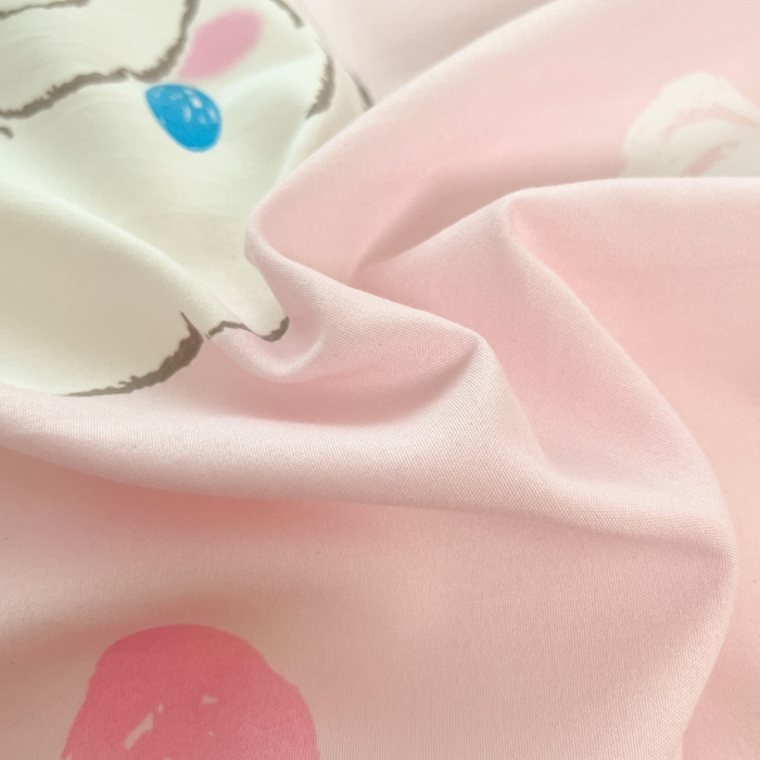 91家纺网 家纺一手货源 找家纺 港岛妹妹 2025新款云朵水洗工艺三丽鸥四件套 三丽鸥-软萌玉桂狗粉