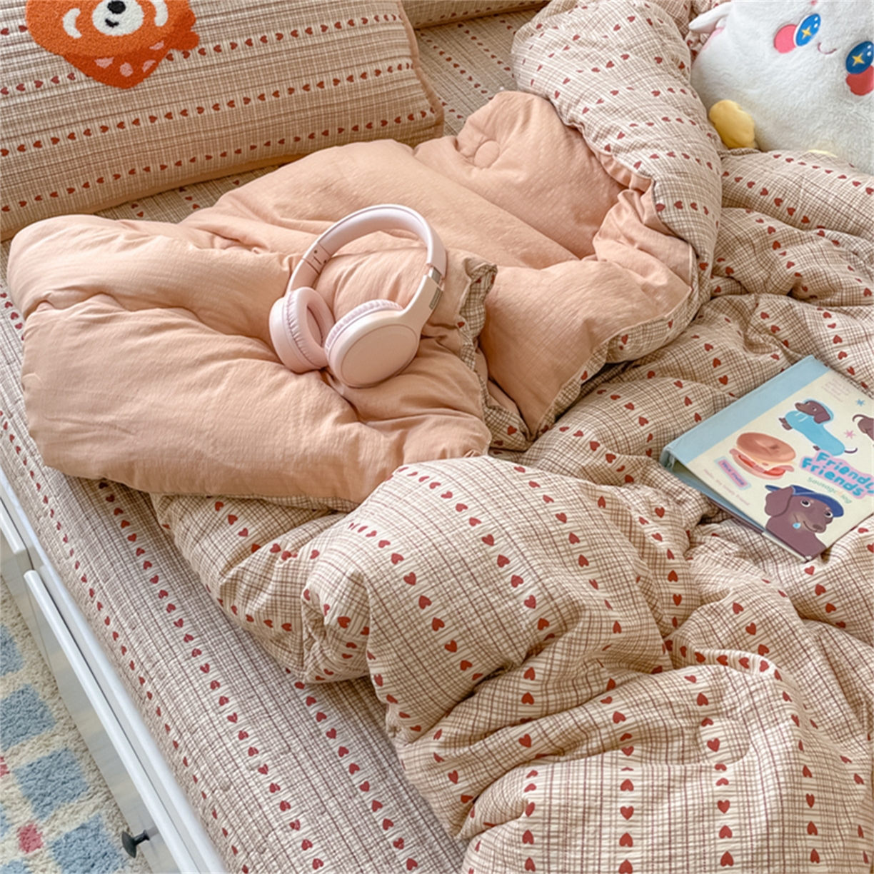 91家纺网 家纺一手货源 找家纺 老帅 2025新款毛巾绣床盖春秋冬被套件 美美狐