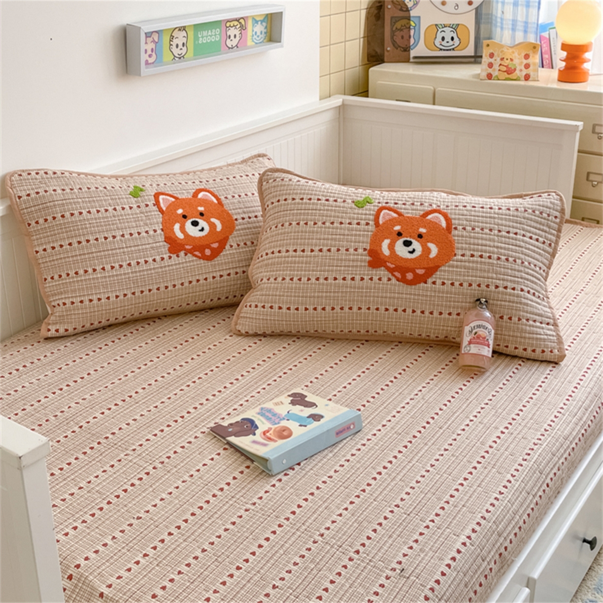 91家纺网 家纺一手货源 找家纺 老帅 2025新款毛巾绣床盖春秋冬被套件 美美狐