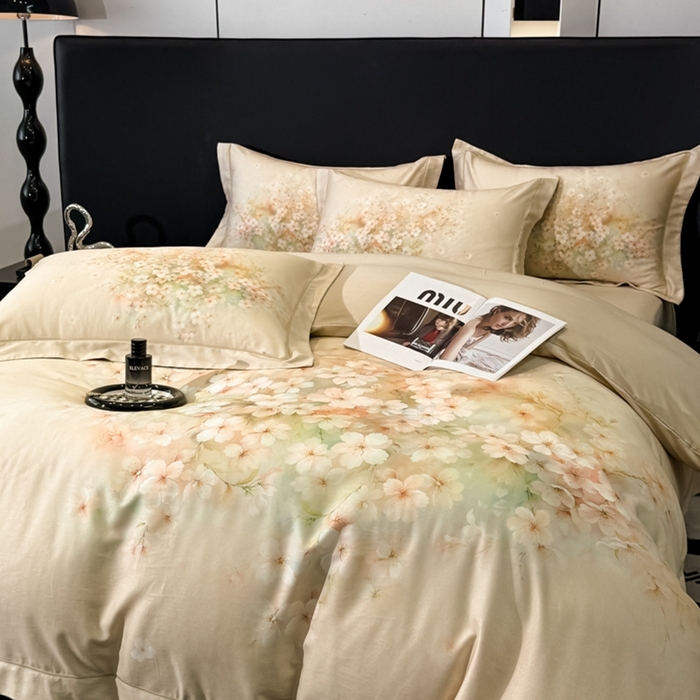 91家纺网 家纺一手货源 找家纺 舒慕家纺 2025新款天丝棉磨毛四件套艾阳绒四件套（配送高端包装） 相思花语