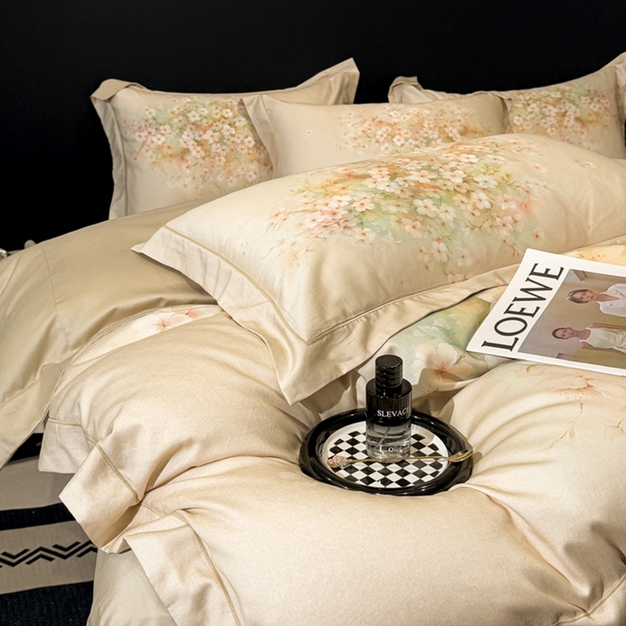 91家纺网 家纺一手货源 找家纺 舒慕家纺 2025新款天丝棉磨毛四件套艾阳绒四件套（配送高端包装） 相思花语