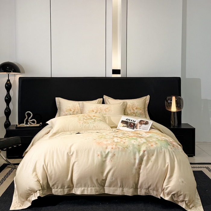 91家纺网 家纺一手货源 找家纺 舒慕家纺 2025新款天丝棉磨毛四件套艾阳绒四件套（配送高端包装） 相思花语