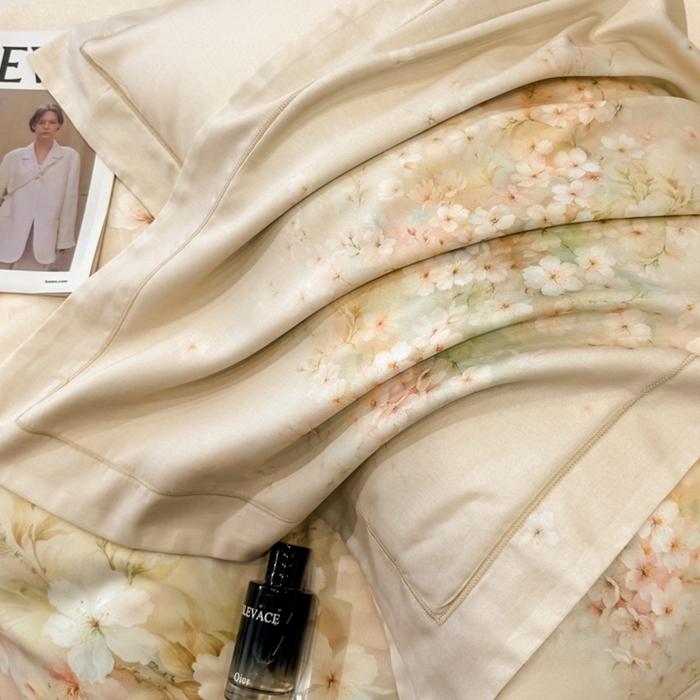 91家纺网 家纺一手货源 找家纺 舒慕家纺 2025新款天丝棉磨毛四件套艾阳绒四件套（配送高端包装） 相思花语