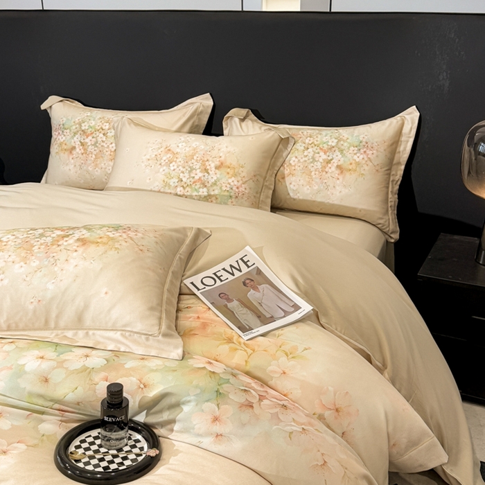 91家纺网 家纺一手货源 找家纺 舒慕家纺 2025新款天丝棉磨毛四件套艾阳绒四件套（配送高端包装） 相思花语