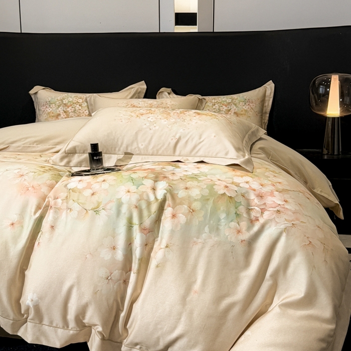 91家纺网 家纺一手货源 找家纺 舒慕家纺 2025新款天丝棉磨毛四件套艾阳绒四件套（配送高端包装） 相思花语