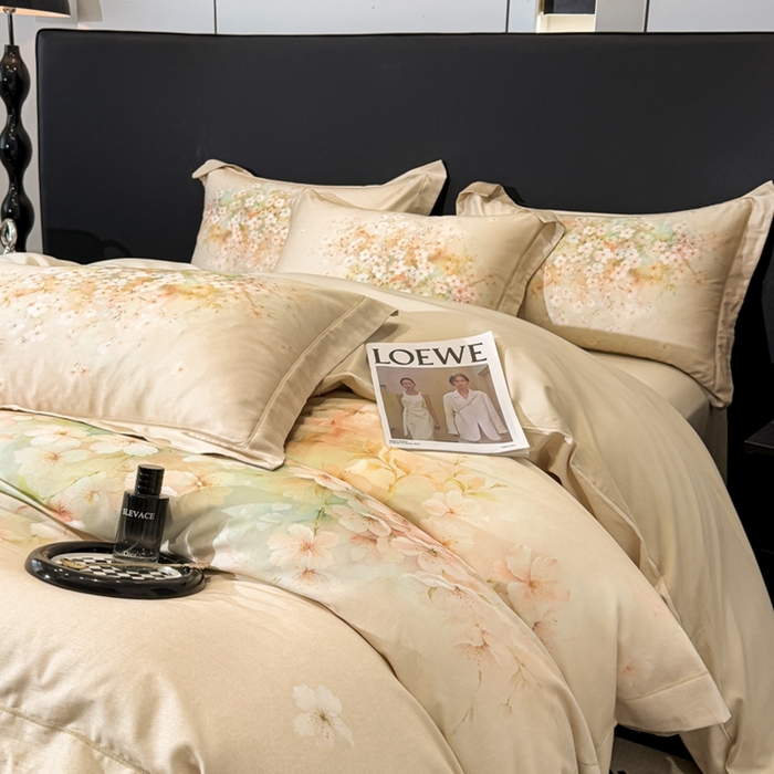 91家纺网 家纺一手货源 找家纺 舒慕家纺 2025新款天丝棉磨毛四件套艾阳绒四件套（配送高端包装） 相思花语