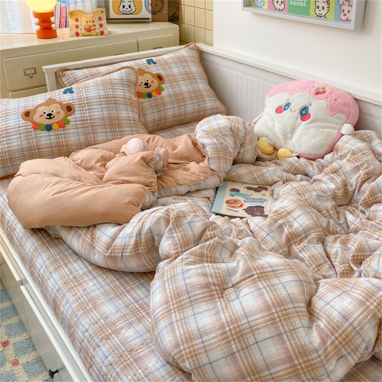 老帅 2025新款毛巾绣床盖春秋冬被套件 生日小猴