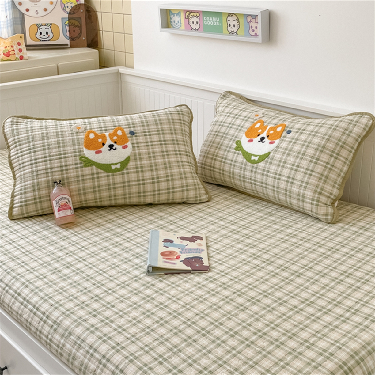 91家纺网 家纺一手货源 找家纺 老帅 2025新款毛巾绣床盖春秋冬被套件 幸运狗