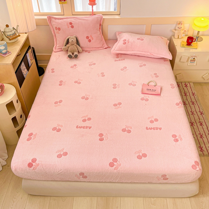 91家纺网 家纺一手货源 找家纺 （总）川悦生活 2025新款高克重雪花绒卡通印花加厚保暖大床单床笠