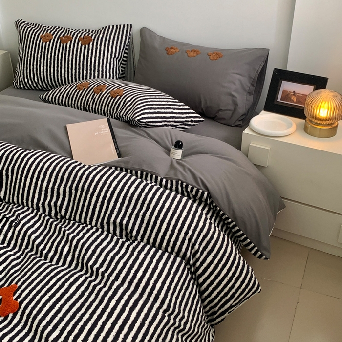 91家纺网 家纺一手货源 找家纺 如意朵 2025新款全棉加厚磨毛毛巾绣四件套（专版花型） 好朋友