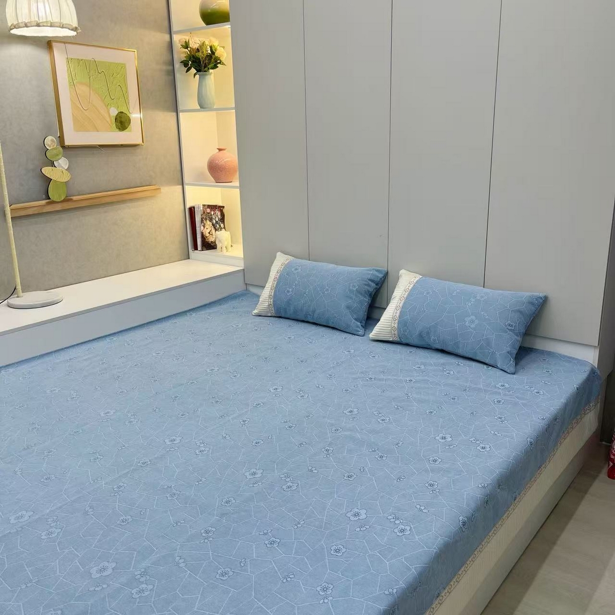 91家纺网 家纺一手货源 找家纺 （总） 峻杨 2025新款榻榻米床盖炕盖防滑耐磨柔软四季通用防滑加厚床盖可定制-一玲珑花语