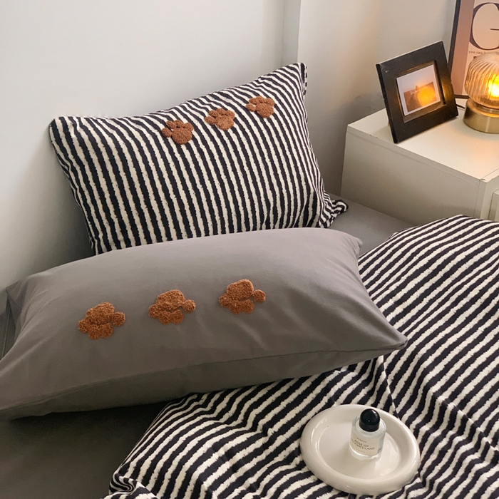 91家纺网 家纺一手货源 找家纺 如意朵 2025新款全棉加厚磨毛毛巾绣四件套（专版花型） 好朋友