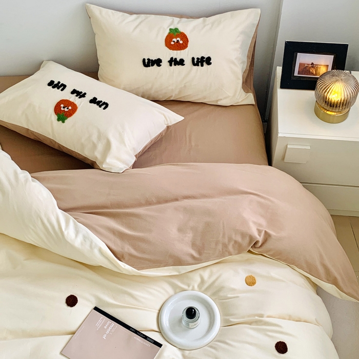 91家纺网 家纺一手货源 找家纺 如意朵 2025新款全棉加厚磨毛毛巾绣四件套（专版花型） 好柿发生