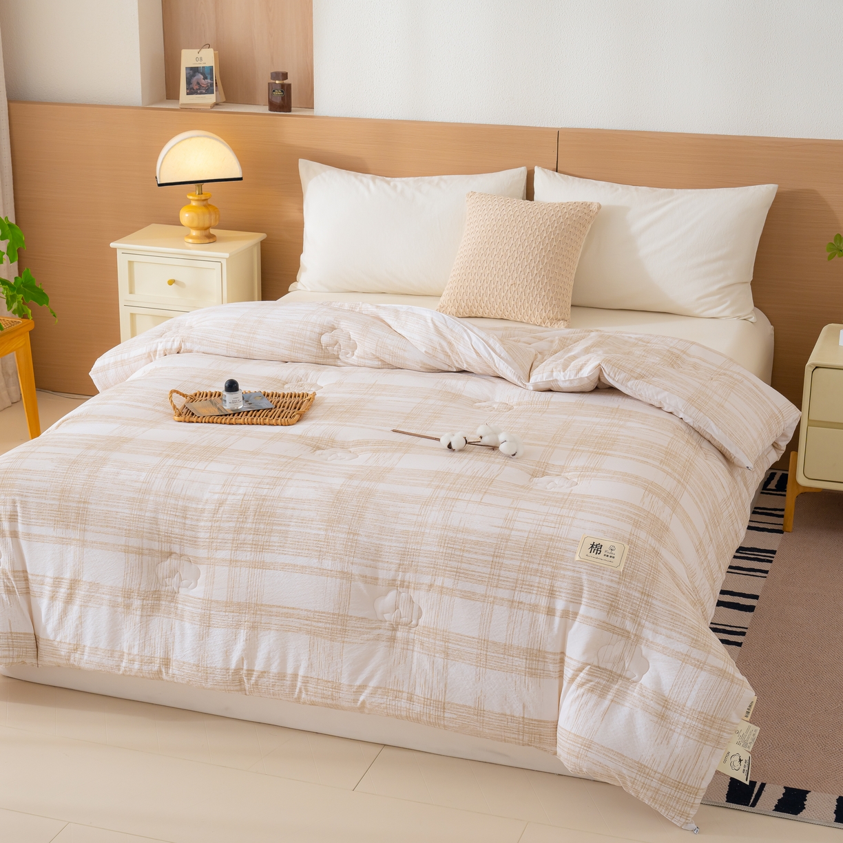 91家纺网 家纺一手货源 找家纺 （总）蓝冰家纺 2025新款亚麻棉花冬被