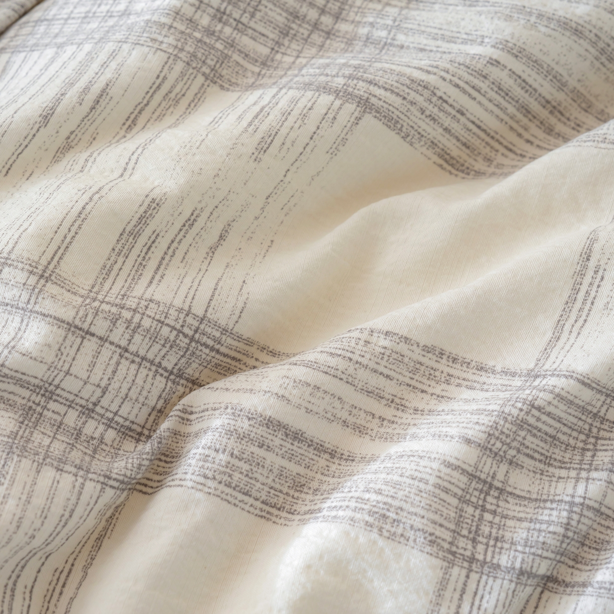 91家纺网 家纺一手货源 找家纺 蓝冰家纺 2025新款亚麻棉花冬被 浅灰格子