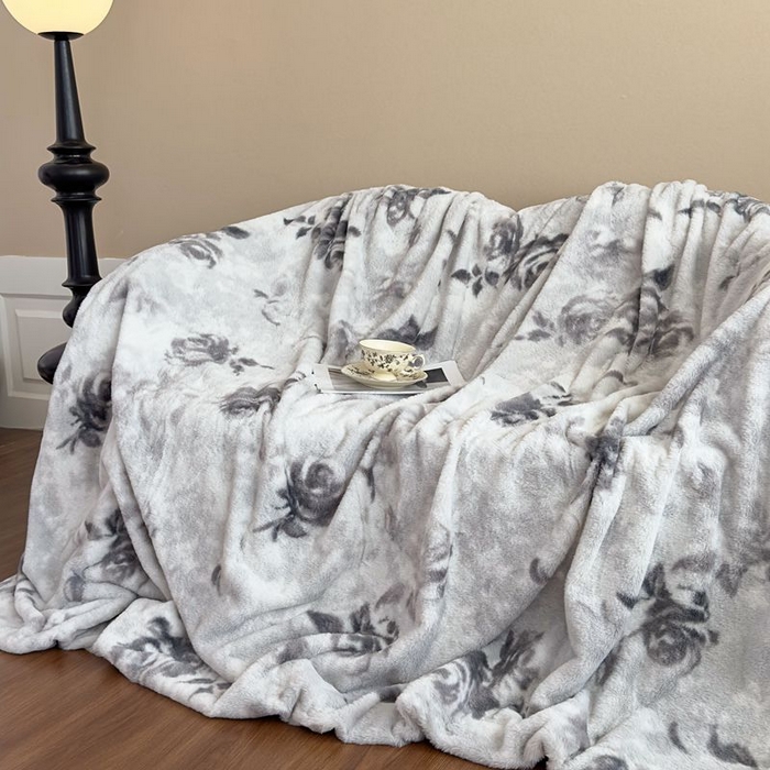 91家纺网 家纺一手货源 找家纺 （总）璐维斯 2025新款A类兔毛绒双层多功能被套毯带拉链 卡通花卉牛奶绒毛毯秋冬保暖毯子盖毯