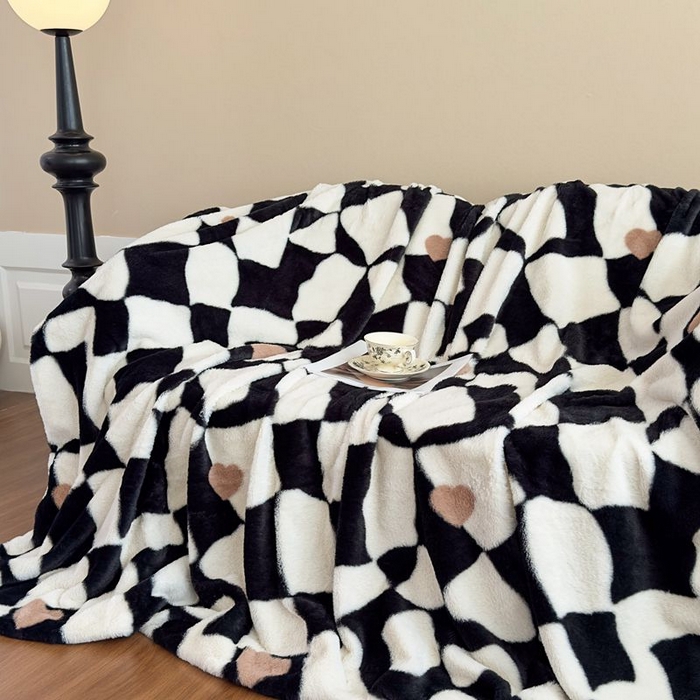 91家纺网 家纺一手货源 找家纺 （总）璐维斯 2025新款A类兔毛绒双层多功能被套毯带拉链 卡通花卉牛奶绒毛毯秋冬保暖毯子盖毯