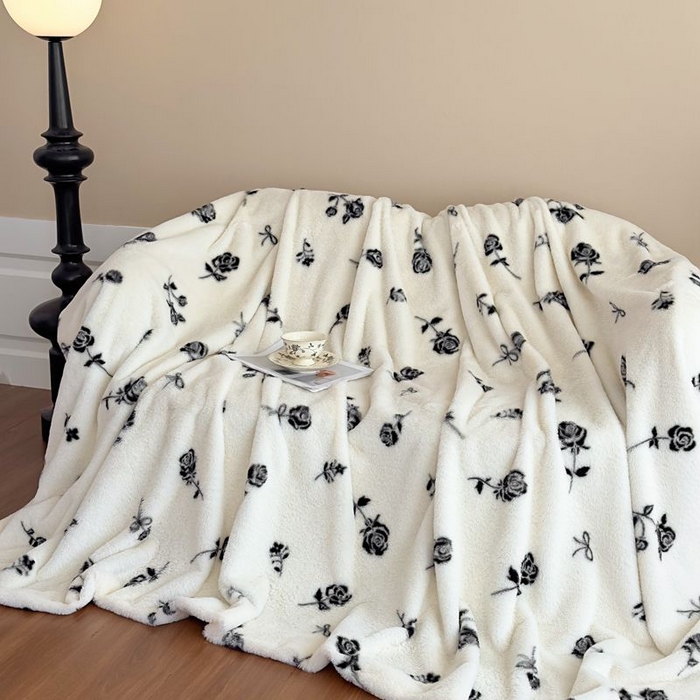 91家纺网 家纺一手货源 找家纺 （总）璐维斯 2025新款A类兔毛绒双层多功能被套毯带拉链 卡通花卉牛奶绒毛毯秋冬保暖毯子盖毯