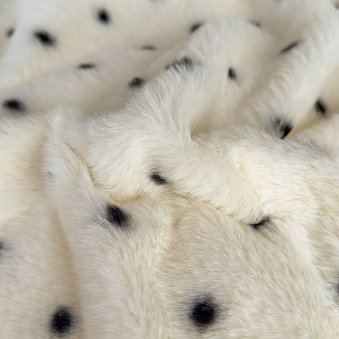 91家纺网 家纺一手货源 找家纺 璐维斯 2025新款A类兔毛绒双层多功能被套毯带拉链 卡通花卉牛奶绒毛毯秋冬保暖毯子盖毯 浪漫波点-白