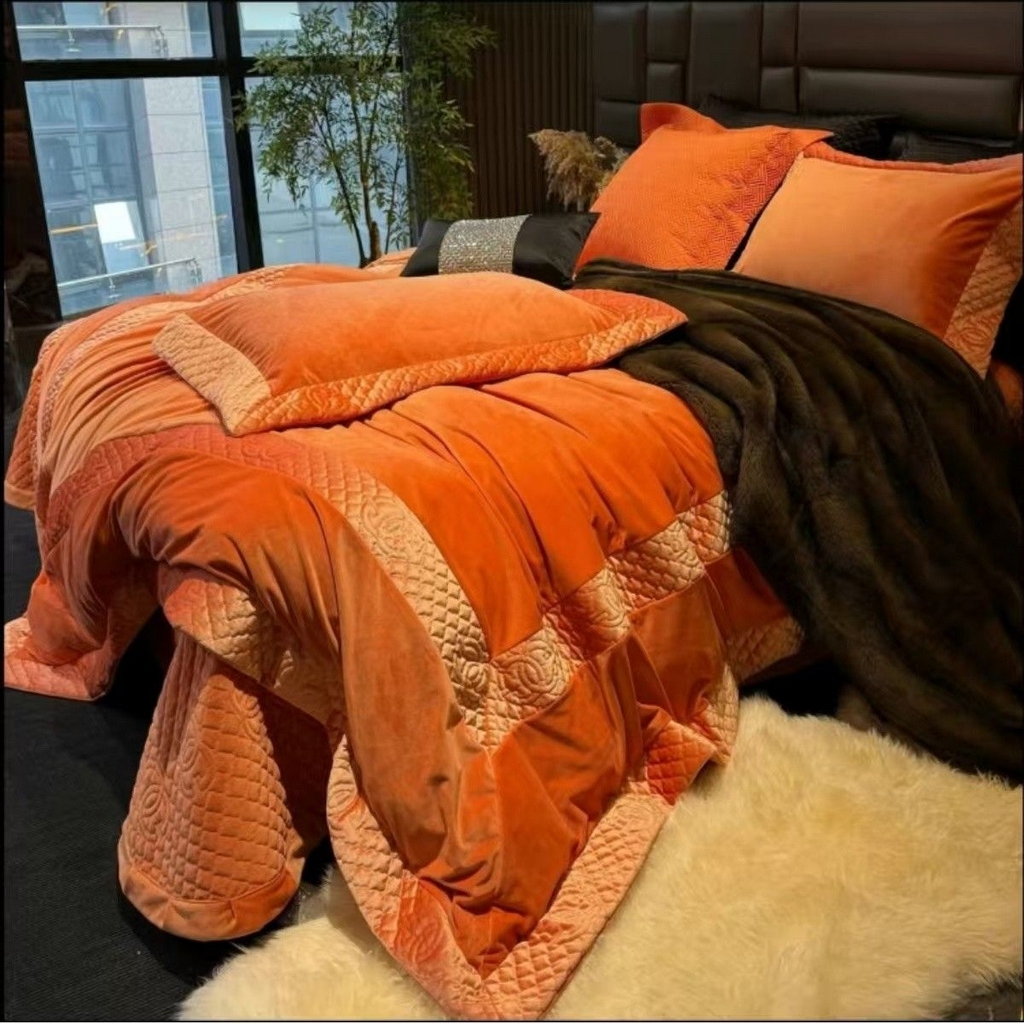 91家纺网 家纺一手货源 找家纺 （总）保罗圣迪奥 2025新款全消光牛奶绒四件套