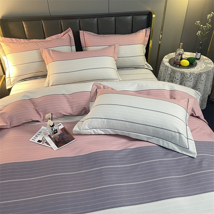 91家纺网 家纺一手货源 找家纺 仟岸家纺 2025新款亲肤舒适全棉磨毛四件套系列 奇诺之旅 粉