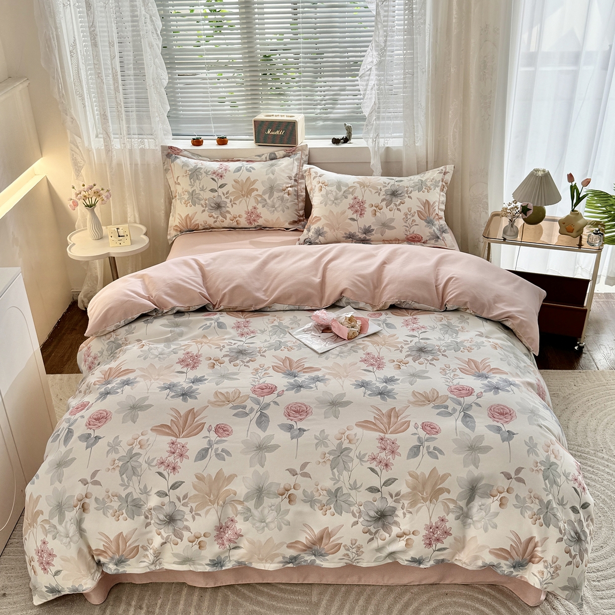 91家纺网 家纺一手货源 找家纺 （总）仟岸家纺 2025新款亲肤舒适全棉磨毛四件套系列