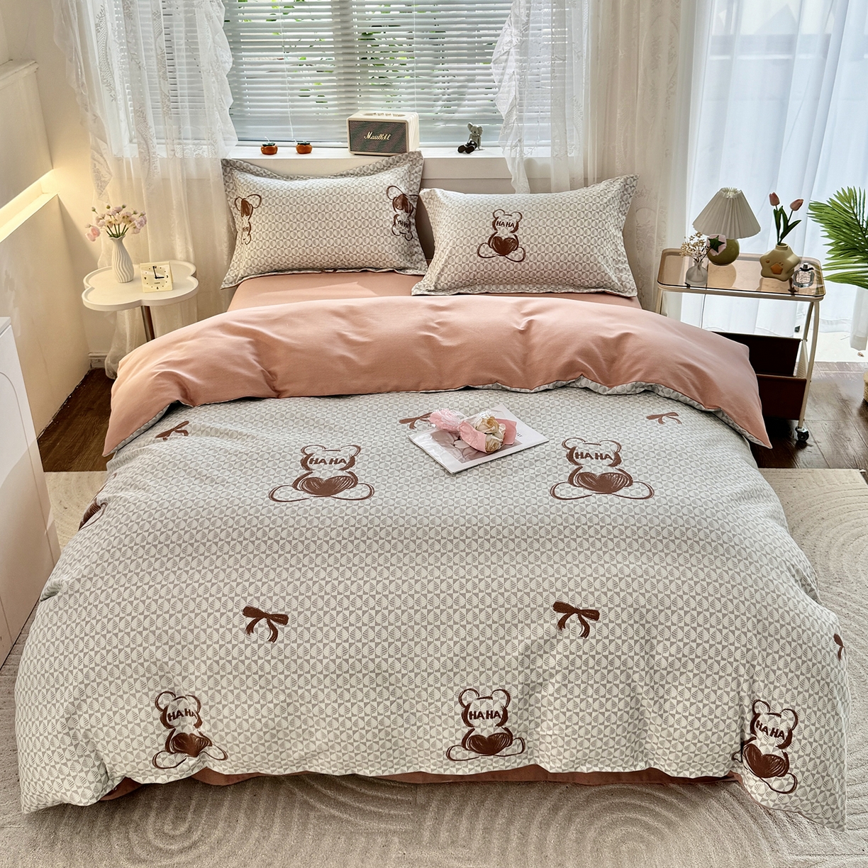 91家纺网 家纺一手货源 找家纺 （总）仟岸家纺 2025新款亲肤舒适全棉磨毛四件套系列