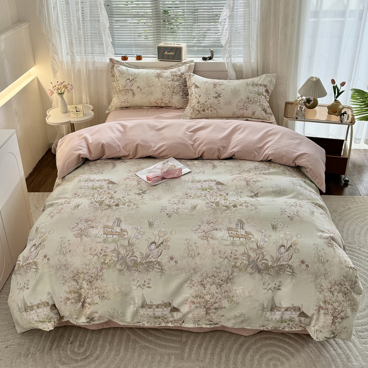 91家纺网 家纺一手货源 找家纺 （总）仟岸家纺 2025新款亲肤舒适全棉磨毛四件套系列