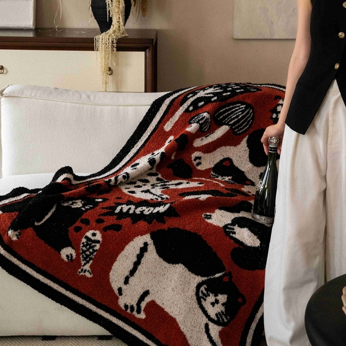 91家纺网 家纺一手货源 找家纺 （总）圆岛家纺 2025新款高品质多功能针织半边绒毛毯毛毯毯子