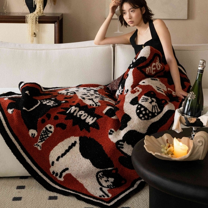 91家纺网 家纺一手货源 找家纺 （总）圆岛家纺 2025新款高品质多功能针织半边绒毛毯毛毯毯子