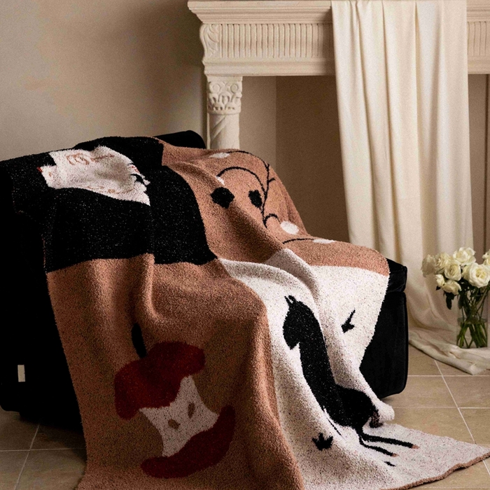 91家纺网 家纺一手货源 找家纺 （总）圆岛家纺 2025新款高品质多功能针织半边绒毛毯毛毯毯子