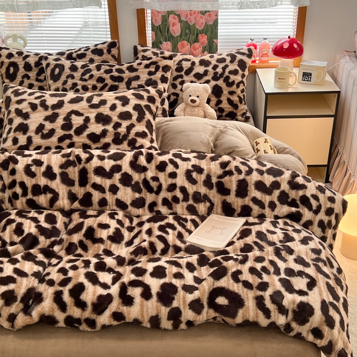 91家纺网 家纺一手货源 找家纺 （总）妖妖家纺 2025新款加厚印花兔毛绒保暖四件套