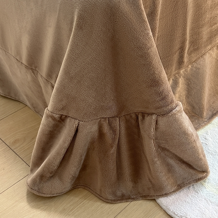 91家纺网 家纺一手货源 找家纺 妖妖家纺 2025新款加厚印花兔毛绒保暖四件套 花絮语