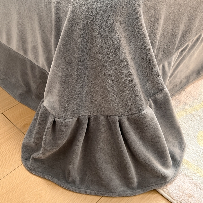 91家纺网 家纺一手货源 找家纺 妖妖家纺 2025新款加厚印花兔毛绒保暖四件套 夏夜梦蝶