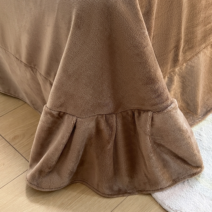 91家纺网 家纺一手货源 找家纺 妖妖家纺 2025新款加厚印花兔毛绒保暖四件套 你好小狗