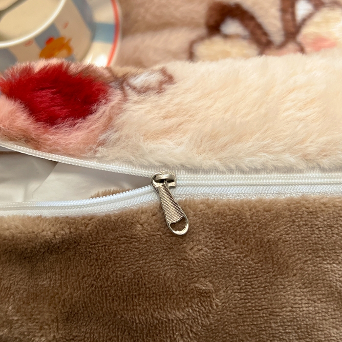 91家纺网 家纺一手货源 找家纺 妖妖家纺 2025新款加厚印花兔毛绒保暖四件套 甜萌布布