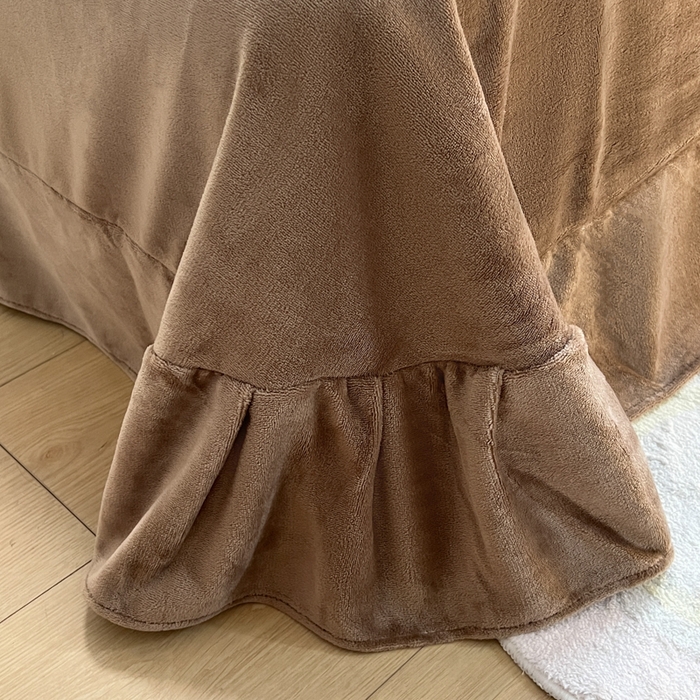 91家纺网 家纺一手货源 找家纺 妖妖家纺 2025新款加厚印花兔毛绒保暖四件套 雪域豹纹