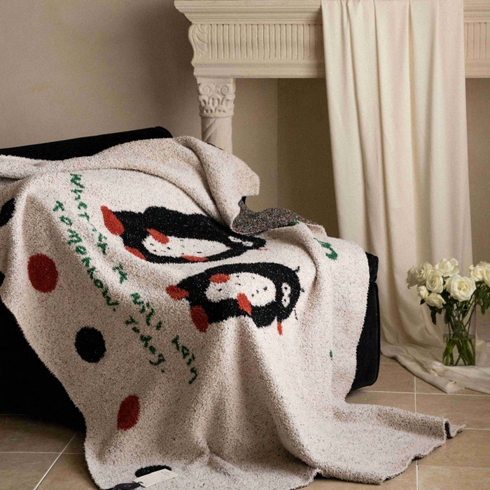 圆岛家纺 2025新款高品质多功能针织半边绒毛毯毛毯毯子 呆鼹鼠