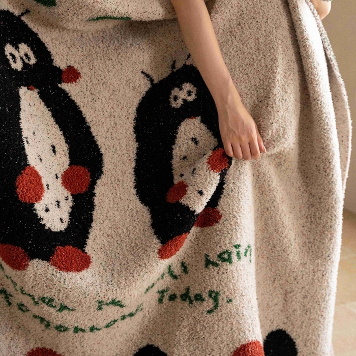 91家纺网 家纺一手货源 找家纺 圆岛家纺 2025新款高品质多功能针织半边绒毛毯毛毯毯子 呆鼹鼠