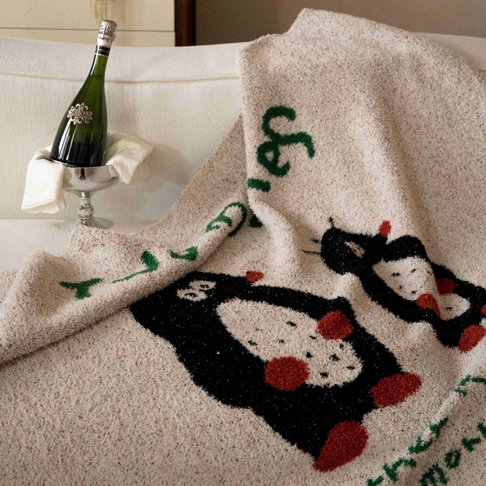 91家纺网 家纺一手货源 找家纺 圆岛家纺 2025新款高品质多功能针织半边绒毛毯毛毯毯子 呆鼹鼠