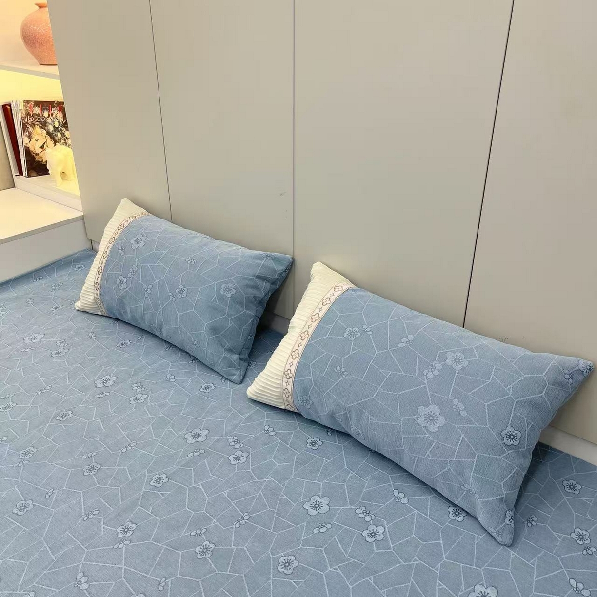 91家纺网 家纺一手货源 找家纺 （总）暖木杨 2025新款（玲珑花语专拍枕套一对） 40*70