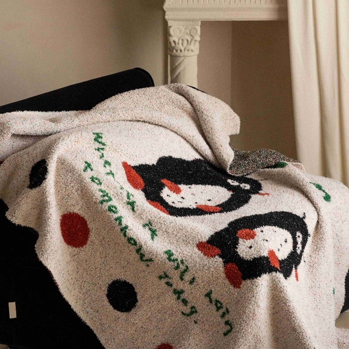 91家纺网 家纺一手货源 找家纺 圆岛家纺 2025新款高品质多功能针织半边绒毛毯毛毯毯子 呆鼹鼠