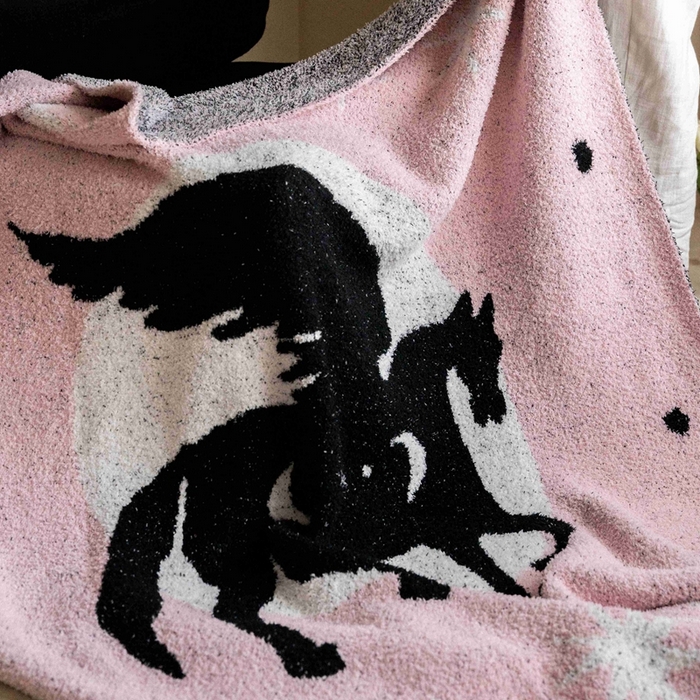 91家纺网 家纺一手货源 找家纺 圆岛家纺 2025新款高品质多功能针织半边绒毛毯毛毯毯子 飞马集