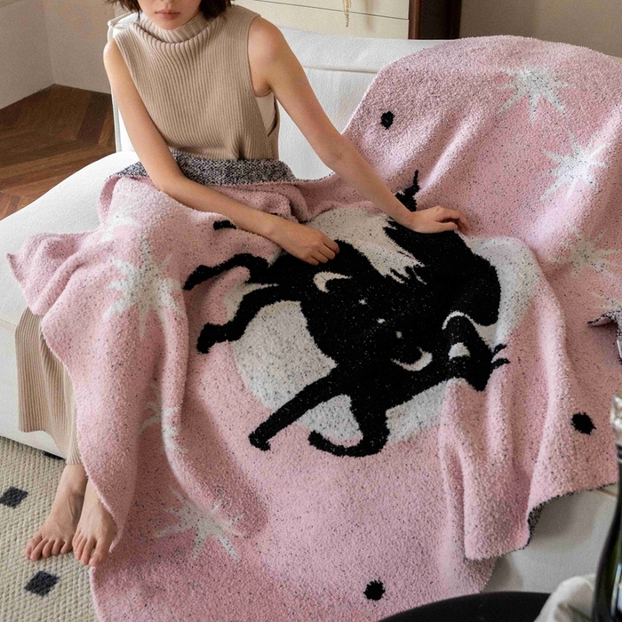 91家纺网 家纺一手货源 找家纺 圆岛家纺 2025新款高品质多功能针织半边绒毛毯毛毯毯子 飞马集