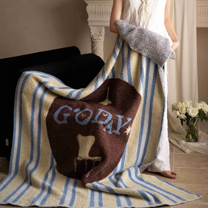 91家纺网 家纺一手货源 找家纺 圆岛家纺 2025新款高品质多功能针织半边绒毛毯毛毯毯子 好梦椅